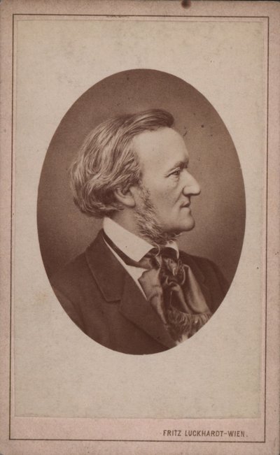 Richard Wagner zeneszerző portréja 1813-1883, c. 1875. alkotó: Fritz Luckhardt