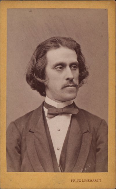 Josef Strauss zeneszerző portréja 1827-1870, c. 1868. alkotó: Fritz Luckhardt