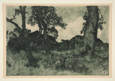 Régi parasztház (Altes Geheft) alkotó: Fritz Overbeck