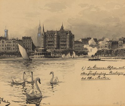 Binnenalster Jungfernstieggel alkotó: Fritz Stoltenberg