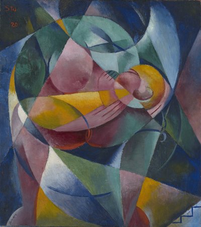 Anya és gyermeke, 1920 alkotó: Fritz Stuckenberg