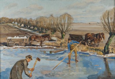 Farmhands fetching ice, 1927 alkotó: Fritz Syberg