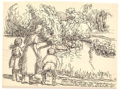 A kertben kisgyerekek jöttek... alkotó: Fritz Syberg