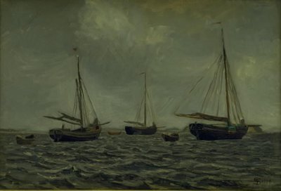 Hajók horgonynál alkotó: Fritz Syberg