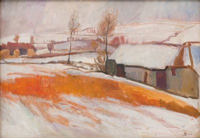 Téli táj. A Kærby-hegy felett. alkotó: Fritz Syberg
