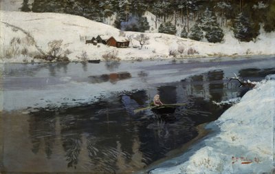 Tél a Simoa folyónál alkotó: Fritz Thaulov