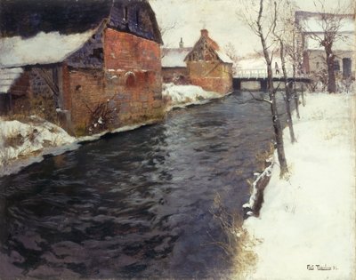 Téli folyami táj, 1895 alkotó: Frits Thaulow