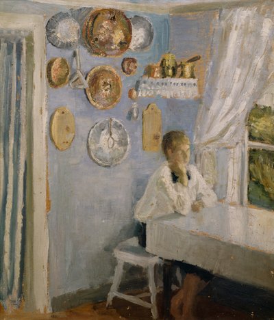 Harald a reggelizőasztalnál alkotó: Fritz Thaulow