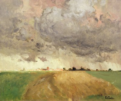 Vihar Delftben (olaj, vászon) alkotó: Fritz Thaulow