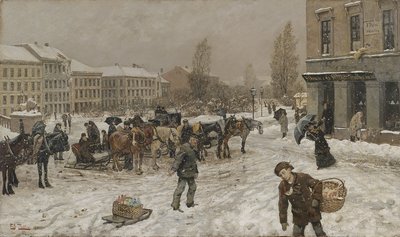Parlament téren alkotó: Fritz Thaulow