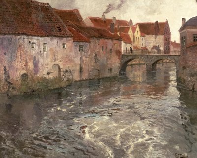 A híd Antwerpenben (vagy Oudenardban), 1902 alkotó: Frits Thaulow