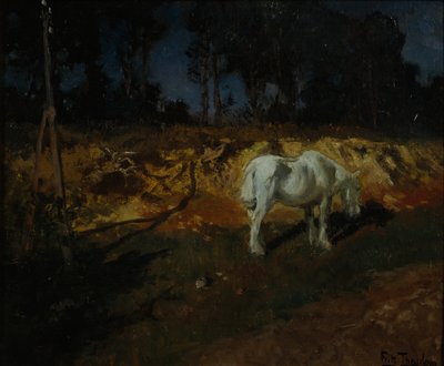 A doktor lova (olaj, vászon) alkotó: Fritz Thaulow