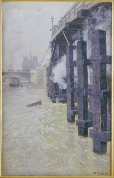 A Szajna 1893 decemberében alkotó: Frits Thaulow