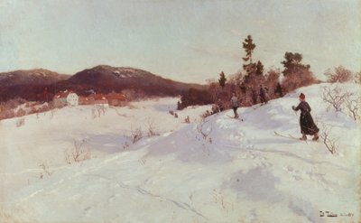 Tél síelővel alkotó: Fritz Thaulow