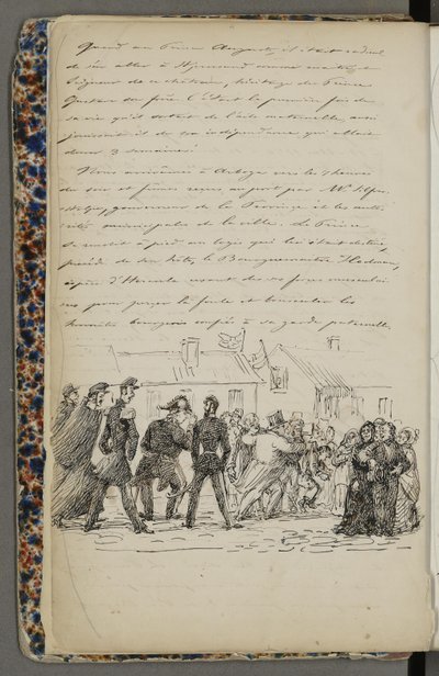 Illusztráció a Nemzeti Könyvtár magánarchívumából, Voyage en Norvège 1856 címmel, Fritz von Dardel alkotó: Fritz von Dardel
