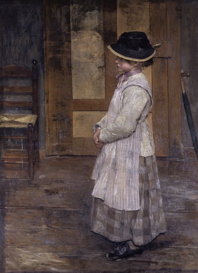 Az előszobában (az ajtó mellett) alkotó: Fritz von Uhde