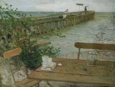 Leszálló móló a Starnberg-tavon. 1896 körül alkotó: Fritz von Uhde