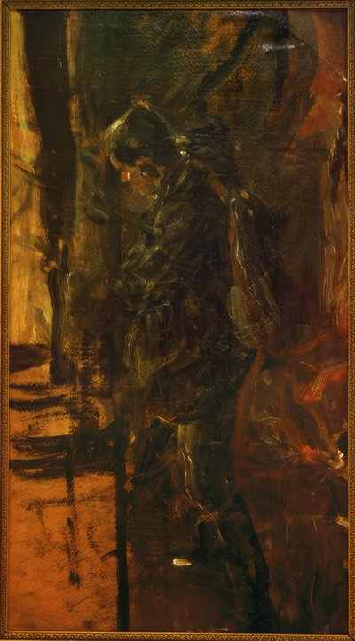 Tanulmány egy hátizsákos emberről alkotó: Fritz von Uhde