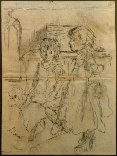 "Bölcsőde" előkészítő munka alkotó: Fritz von Uhde