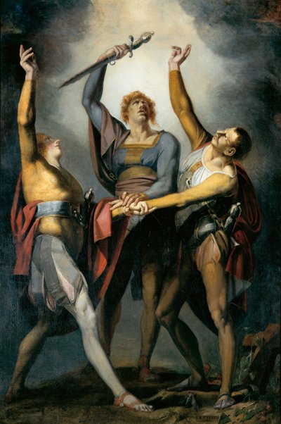 A három szövetséges a Rütli esküjében, 1779-1781. alkotó: Füssli