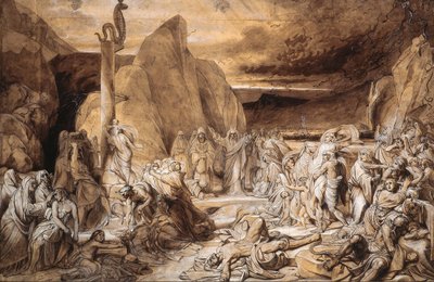 The Brazen Serpent Study, 1839. alkotó: Fyodor Antonovich Bruni