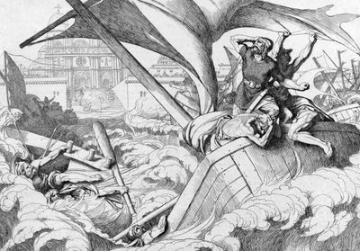 A rusz flotta megsemmisítése Konstantinápolyban, 1839 előtt alkotó: Fyodor Antonovich Bruni
