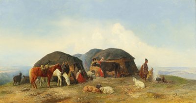 Pihenő marhapásztorok az Észak-Kaukázusban, 1874. alkotó: Fyodor Ilyich Baykov