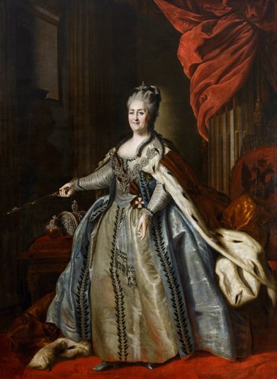 II. Katalin császárné (1729-1796) portréja, Rokotov, Fjodor Sztyepanovics (1735-1808). Olaj, vászon, 18. század második fele, Állami A. Radishchev Művészeti Múzeum, Szaratov alkotó: Fyodor Stepanovich Rotokov