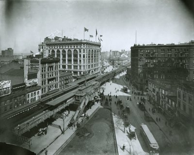Broadway, észak a 32. utcától, New York City alkotó: G.P. Hall und Sohn