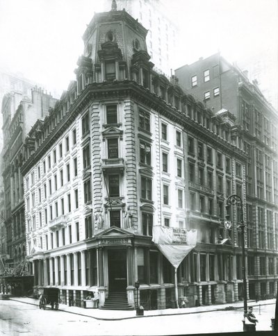 J.P. Morgan épület, Wall Street, New York City (zselatin ezüst fotó) alkotó: G.P. Hall und Sohn