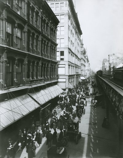 Hatodik sugárút a 23. és 18. utca között, New York City alkotó: G.P. Hall und Sohn