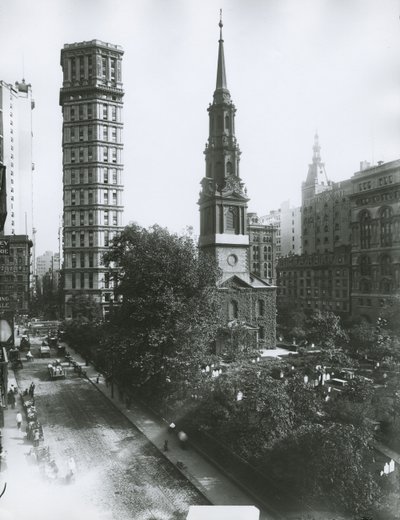 St Pauls Chapel, Vesey és Church Streets, New York City alkotó: G.P. Hall und Sohn