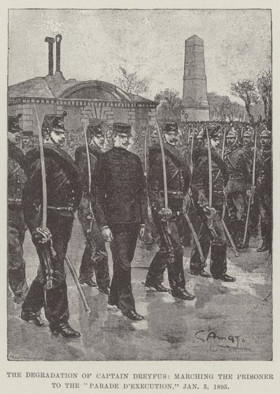 Dreyfus kapitány leépülése, a foglyot a Parade d