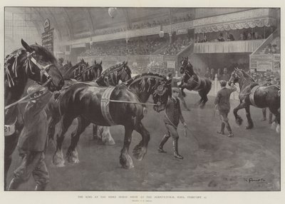 A király a Shire Horse Show-n a mezőgazdasági csarnokban, február 27-én alkotó: G.S. Amato