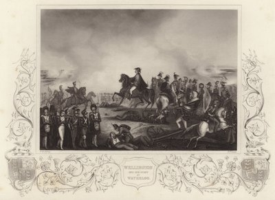 Wellington hercege és munkatársai Waterlooban alkotó: G.W. Terry