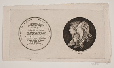 Érem XVI. Lajos, királyné és fia portréival alkotó: G. N. Angelo