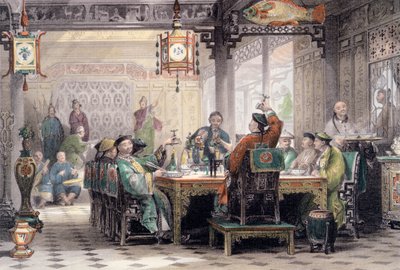 „Vacsora egy mandarin házában”, Kína, 1843 alkotó: G Patterson