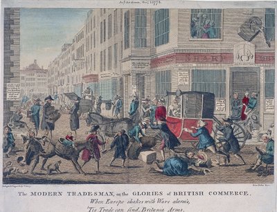 „A modern kereskedő, avagy a brit kereskedelem dicsősége”, 1774 alkotó: G Terry
