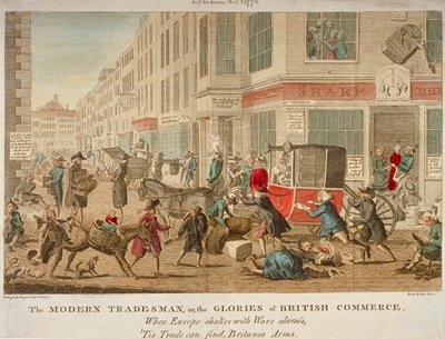 „A modern kereskedő, avagy a brit kereskedelem dicsősége”, 1774 alkotó: G Terry