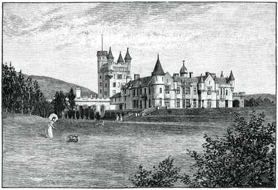 Balmoral kastély északnyugat felől, Aberdeenshire, Skócia, 1900. alkotó: G. W. Wilson and Company