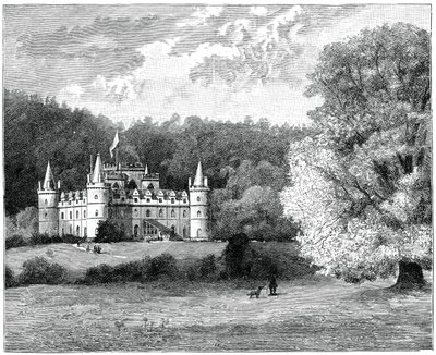 Inveraray kastély, Nyugat-Skócia, 1900. alkotó: G. W. Wilson and Company