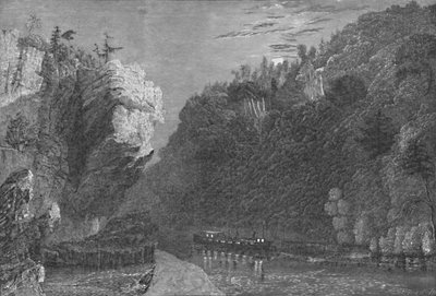 Blöff az Erie-csatornán, Little Falls közelében, 1883 alkotó: G. Wyand
