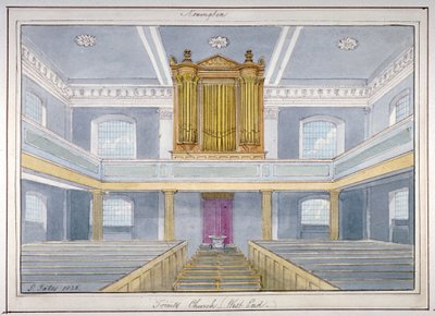 A Holy Trinity Church belseje, Newington, Southwark, London, 1826 alkotó: G Yates
