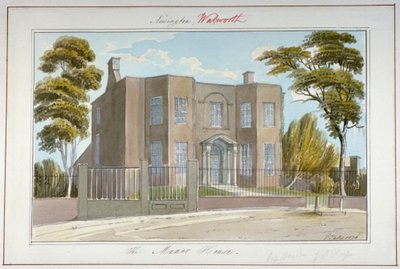 The Manor House, Newington, Southwark, London, 1826 alkotó: G Yates