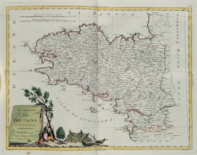 Bretagne-i-öböl, G. Zuliani metszete a velencei 1777-ben kiadott Legújabb atlasz I. toméjából, Antonio Zatta, Magángyűjtemény alkotó: G. Zuliani