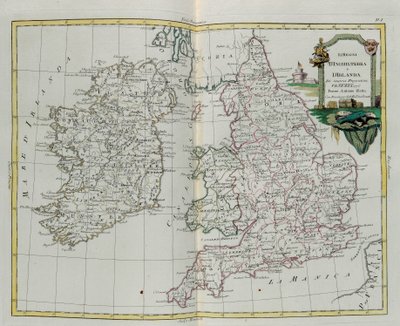 Anglia és Írország királyságai, G. Zuliani metszete az Antonio Zatta 1776-ban Velencében kiadott Legújabb Atlasz I. Tomejából vett, magángyűjtemény alkotó: G. Zuliani