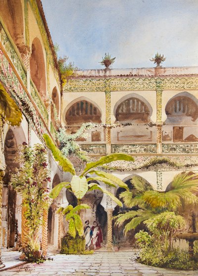 Dar Mustapha Pacha, Algír (akvarell) alkotó: Gabriel Carelli