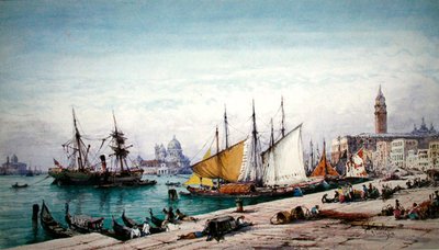 Venezia (akvarell papíron) alkotó: Gabriel Carelli