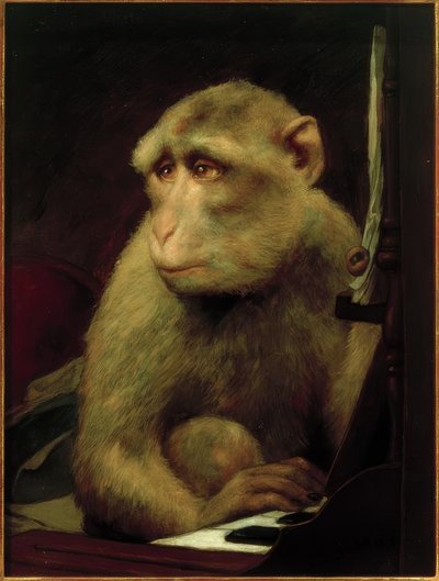 Kis majom a zongoránál alkotó: Gabriel Cornelius Ritter von Max