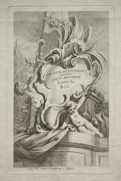 Szökőkutak könyve: 1. szám, címlap alkotó: Gabriel Huquier